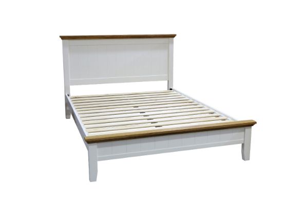 Picture of NOTTINGHAM  Solid Oak Bed Frame (White) - King