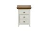 Picture of NOTTINGHAM 3-Drawer Solid Oak Wood Bedside Table (White)