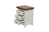 Picture of NOTTINGHAM 3-Drawer Solid Oak Wood Bedside Table (White)