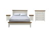 Picture of NOTTINGHAM 4PC/5PC/6PC Solid Oak Bedroom Combo Set in Queen/King/Super King Size (White)
