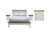 Picture of NOTTINGHAM 4PC/5PC/6PC Solid Oak Bed Frame in Queen/King/Super King Size (White)