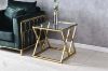 Picture of DIAMOND 55 Glass Top with Golden Stainless Steel Frame Side Table