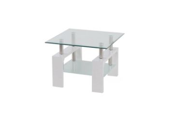 Picture of HORIZON Glass Side Table (White)