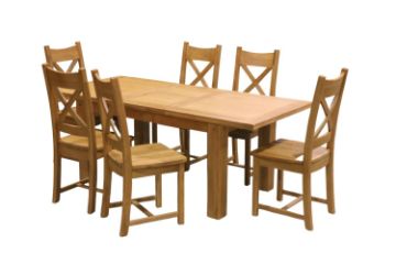Picture of WESTMINSTER Solid Oak 7PC 150-200 Extension Dining Set