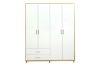 Picture of DUBLIN 4-Door 2-Drawer Wardrobe (White & Oak Colour) 