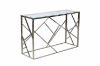 Picture of LELLA Rectangle Clear Glass Hall Table (Silver)