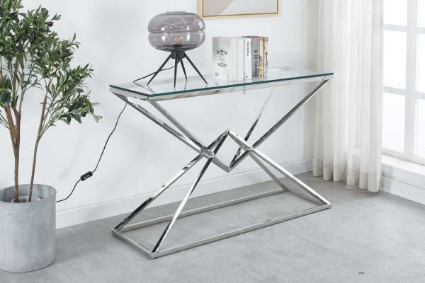 Picture of PYRAMID Stainless Steel Console Table (Silver)