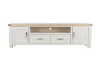 Picture of SICILY 201 2 DRW Large TV Unit (Solid Wood - Ash Top)