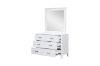 Picture of CLOUDWOOD 6-Drawer Dresser with Mirror (Solid Pinewood) (White)