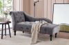 Picture of ZOE Velvet Flared Arm Chaise Lounge (Grey)
