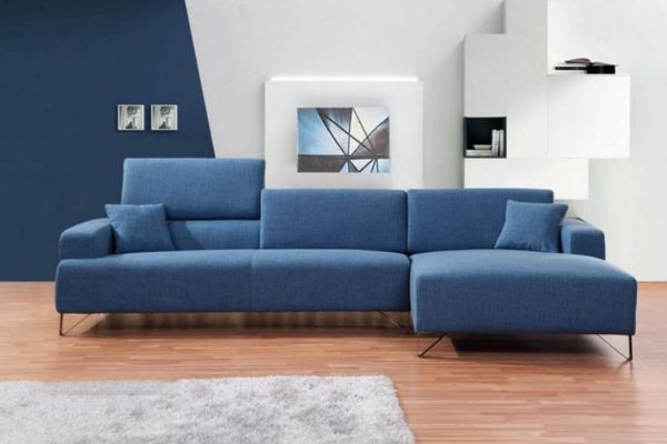 SMARTVILLE Corner Sofa (Blue) - Facing Right