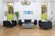Picture of MANCHESTER 3/2/1 Seater Button-Tufted Velvet Fabric Sofa Range (Black)
