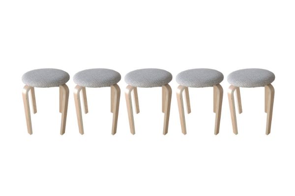Picture of LOFT Bentwood Stackable Stool (Beige Pad) - 5 Stools in 1 Carton