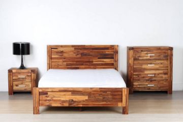 Picture of PHILIPPE 4PC/5PC/6PC Bedroom Combo in Single/King Single/Double/Queen Size (Rustic Java Acacia)