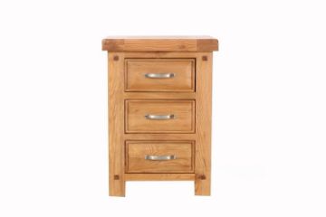 Picture of WESTMINSTER 3-Drawer Solid Oak Wood Bedside Table