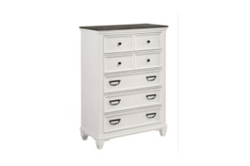 Picture of CHARLES 5-Drawer Tallboy (White & Grey)