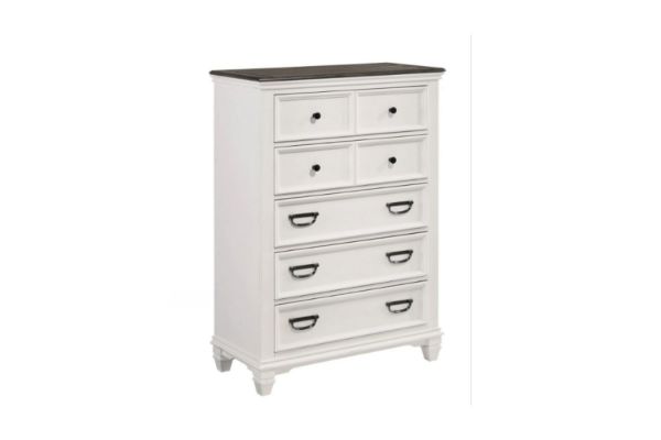 Picture of CHARLES 5 DRW Tallboy (White & Grey)