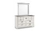 Picture of CHARLES 7-Drawer Dresser with Mirror (White & Grey)