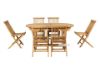 Picture of BALI Solid Teak Oval 180-240 Extension Dining Set - 9PC