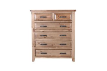 Picture of FRANCO 6-DRawer Solid NZ Pine Wood Tallboy 