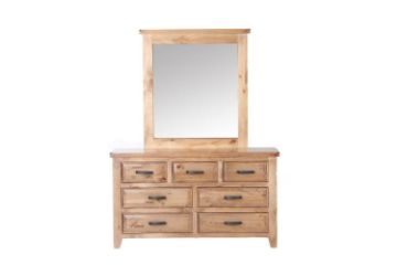 Picture of FRANCO 7-Drawer Dresser with Mirror (Solid NZ Pine Wood)