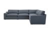 Picture of SPLENDOR  Feather Filled Fabric Corner Sofa (Dark Grey)