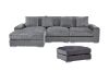 Picture of WINSTON Corduroy Modular Sectional Sofa with Ottoman (Grey)