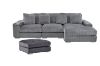 Picture of WINSTON Corduroy Modular Sectional Sofa (Grey) - Ottoman Only