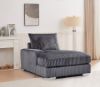 Picture of WINSTON Corduroy Modular Sectional Sofa (Grey) - Ottoman Only