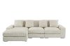 Picture of WINSTON Corduroy Modular Sectional Sofa (Beige) - Ottoman Only