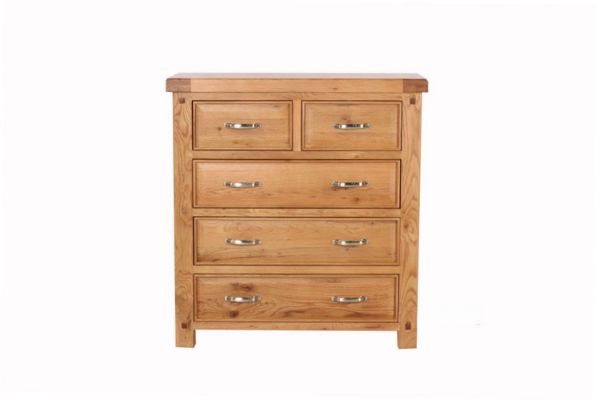 Picture of WESTMINSTER 5-Drawer Solid Oak Wood  Tallboy