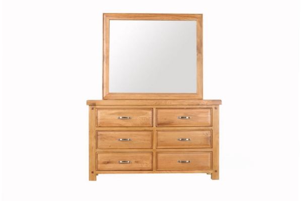 Picture of Westminster 6-Drawer Dresser with Mirror (Solid Oak Wood)