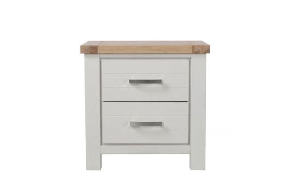 Picture of SICILY 2-Drawer Solid Wood with Ash Top Bedside Table 