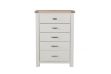 Picture of SICILY 5-Drawer Solid Wood with Ash Top Tallboy