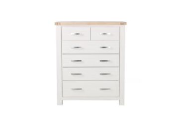 Picture of SICILY 6-Drawer Solid Wood with Ash Top Tallboy