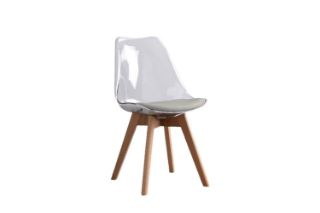 Picture of EFRON Dining Chair with Grey Cushion (Clear) - Each