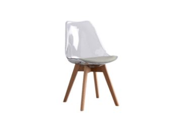 Picture of EFRON Dining Chair with Grey Cushion (Clear) - Each