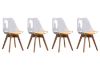 Picture of EFRON Dining Chair with Yellow Cushion (Clear)