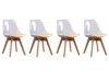 Picture of EFRON Dining Chair with Yellow Cushion (Clear) - (48x42x84)