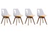 Picture of EFRON Dining Chair with Yellow Cushion (Clear) - Each