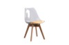 Picture of EFRON Dining Chair with Yellow Cushion (Clear) - (48x42x84)