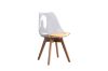 Picture of EFRON Dining Chair with Yellow Cushion (Clear) - Each