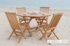 Picture of BALI 5PC Solid Teak D120 Octangle Dining Set