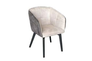 Picture of CRESTA Velvet Arm Chair (Beige) - Single