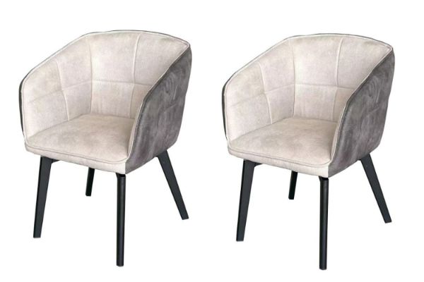 Picture of CRESTA Velvet Arm Chair (Beige) - 2 Chairs in 1 Carton