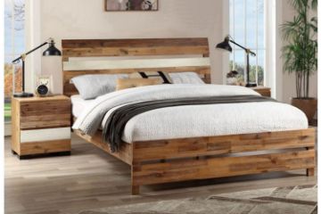 Picture of LEAMAN Solid Acacia Wood Bed Frame in Queen & King Size