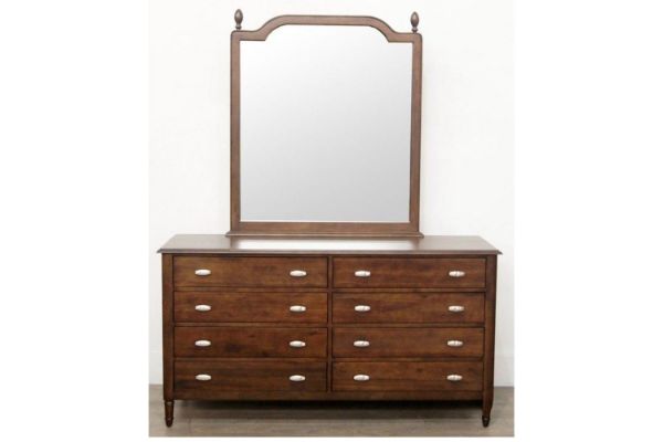 Picture of PRAGUE 8-Drawer Dresser with Mirror (Silver Wattle Timber)