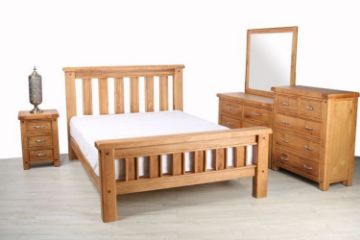 Picture of WESTMINSTER 4PC/5PC/6PC Solid Oak Wood Bedroom Combo in Queen/ King / Super King Size