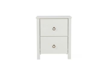 Picture of [FLOOR MODEL CLEARANCE] METRO 2-Drawer Bedside Table (White)