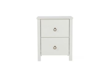 Picture of METRO 2-Drawer Bedside Table (White)